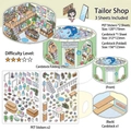 3D-PET-Schneiderladen-Aufkleber-Set für DIY-Miniaturszenen und Bastelarbeiten - Schneiderei