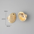 18k gold plated conch shell pendant measuring 22mm x 18mm x 8mm for DIY jewelry making - 1# 18K Gold Plated