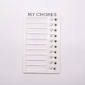 Detail of white My Chores checklist board with sliding toggle buttons for daily tasks - My Chores Checklist Style (MY CHORES Style)