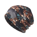 Berretto minimalista con stampe floreali vintage e design a pieghe per le donne - Motivo Leopardato Floreale Vintage (2#)