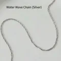 Elegant silver water wave chain necklace crafted in durable stainless steel for daily wear - 45 cm / Water Wave Chain (Silver)