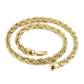 Collana a catena a corda dorata lucida con chiusura a moschettone sicura ed elegante - Oro-8mm