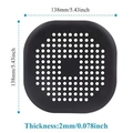 Copertura per filtro lavandino quadrata nera in silicone 138mm con fori di scarico - Nero Classico