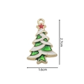 Christmas tree alloy enamel pendant charm in green and gold finish for DIY jewelry 2.7x1.6cm - 2338 Star Top Tree