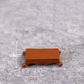 Miniature brown rectangular scholar table model for ancient style DIY dollhouse garden - Tea Base Stand
