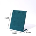 L-shaped dark teal velvet earring display board for jewelry storage and showcase - Small Earring Board / Dark Green