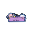 Enamel universe brooch with planet and star design and I'll cross the universe text - Universe Planet