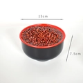 Modello di zuppa di fagioli rossi in ciotola rossa e nera da 13 cm per fotografia - Fagiolo Rosso