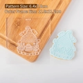 Mushroom forest house fondant stamp for Christmas cookies with 6.4x7.8cm pattern size - House F Embosser