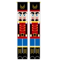 Paire de bannières de Noël casse-noisette pour la décoration de porte de fête festive - Style Soldat Casse-Noisette 01 / 180*30cm (Tissu Oxford 600D)