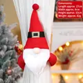 Weihnachts-Vorhanghalter als roter Wichtel mit weißem Bart und schwarzem Gürtel, 53cm - Gnom mit Roter Zipfelmütze und Schwarzem Gürtel(SD-CLB-006-C)