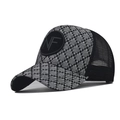 NF Logo Baseballkappe mit atmungsaktivem Mesh-Rücken und grauem Karo-Muster auf dem Schirm - Stil 1 / NF Gitter Grau