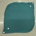 Dark green muslin cotton baby bib with adjustable plastic snaps and soft crinkled texture - Dark Green (11#)