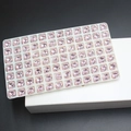 Pink oval artificial gemstone nail art crystals in a professional grid display tray - 7*9mm (42 Pcs) / Light Rose Red