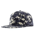Details der blauen digitalen Camouflage Snapback Cap mit Ripstop-Stoff und Luftlöchern - Verstellbar / Blau-Schwarz-Weißes Digital-Camouflage (01)