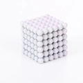 216 pieces of 5mm matte white magnetic balls forming a 6x6x6 cube puzzle toy - 5mm 216Pcs Metal Box / Milky White