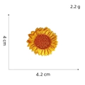 Sunflower embroidered patch for clothing with detailed dimensions of 4.2cm by 4cm - 7#-Light Color Medium Sunflower