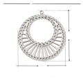 Silver Woven Hollow Round (VG156)