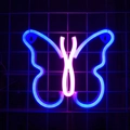 Butterfly LED neon sign with blue and pink wings for aesthetic wall decor - Battery and USB Dual Use / Pink & Blue Butterfly