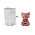 Stampo in silicone 3D a forma di gatto per candele e resina, altezza 8.8cm - Volpe Meditante