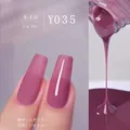 Deep purple red plant-based gel nail polish Y035 in matte and glossy finishes - Y-035 Condensed Purple Red
