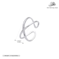 Detail eines 925 Sterling Silber Kreuzrings mit Breite von 0,85 cm und Gewicht - Einheitsgröße / 925 Silber Weißgold beschichtet