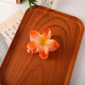 Orange and white gradient plumeria hair claw clip made of matte acrylic material - Gradient Yellow