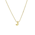 Classic 18k gold plated necklace featuring a sleek letter J pendant and fine chain - Letter J