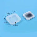 Cloud shape DIY silicone mold with measurement details for resin pendant crafting - 60-1136 Petal Shape