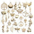 Assorted KC gold musical note and mermaid charms for DIY jewelry making - Mixed 30 Styles Set