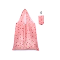 Pink foldable shopping bag with cherry print and matching storage pouch with hook - 16kg / 38*58cm / Pink Cherry (XC-02)