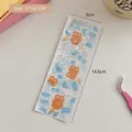 Schattige Koreaanse laserbeer stickers met glitter voor DIY-dagboek, 5x14,5cm - 17# Blauw Lint Serie