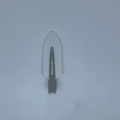 Fermaglio per capelli a foglia bianca con clip a coccodrillo in metallo argento - Bianco