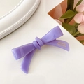 Elegant purple acetate bow hair clip with France Handmade gold text on white background - 2# Purple