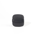 Soft black square cosmetic cushion puff with satin ribbon strap for liquid foundation - Bulk Packaging / 8.5t Black Cube Puff