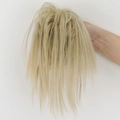 Messy bun hair claw clip extension in light blonde color for a voluminous ponytail look - Honey Blonde Mixed