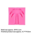 Pink coconut tree shaped silicone mold for fondant and chocolate, size 8x8x1.1cm - Palm Tree / Pink
