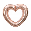 Rose gold 40-inch heart-shaped foil balloon for wedding and party venue decoration - 40 Inch / Rose Gold