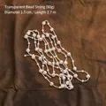 Transparent faceted bead string with 1.5cm beads and 2.7m length for holiday decor - Transparent Globe Bead String