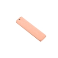 Polished rectangle rose gold stainless steel blank pendant tag for jewelry making - Rose Gold 10*40mm Single Hole