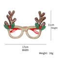 Christmas reindeer horn glasses frame with gold glitter and red temples for party decor - Gold Frame Rose Gold Antlers