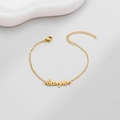 Gold stainless steel Scorpio zodiac bracelet with adjustable chain and lobster clasp - Scorpio Gold