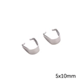 Silver lobster clasp 5x10mm connector for DIY jewelry necklace and bracelet making - Pinch Bail 5x10mm Steel Color (10 pcs/Pack)