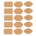 Etiquetas de papel kraft marrón con tres formas de marcos vintage en diseño de cuadrícula de 3x5 - Papel Kraft Tipo A / 50*30MM (15 Unids/Hoja)