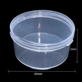Clear round 7-compartment plastic storage case with dimensions 65mm x 32mm - Transparent PP Round Connected Box