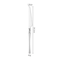 French style 304 stainless steel dinner knife in mirror finish 20.2cm length - Silver (Dessert Knife)