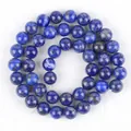 Deep blue lapis lazuli round beads with natural golden and white flecks for jewelry DIY - 5a Lapis Lazuli / 4mm/1 Piece Approximately 90 Pieces/10g