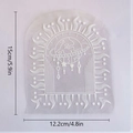 White suncatcher window film with 15x12.2cm dimensions for rainbow prism effect - RPS066: White Celestial Arch