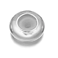 Silver metal figure-eight cord buckle bead for adjustable leather bracelet making - 061-Stopper (Silver Smooth Ring)