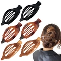 6-pack PC hair claw clips set including black, tortoiseshell brown and clear brown colors - Set 4 (Pack of 6)
